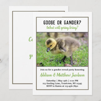 Baby Goose Gender Reveal Invitation