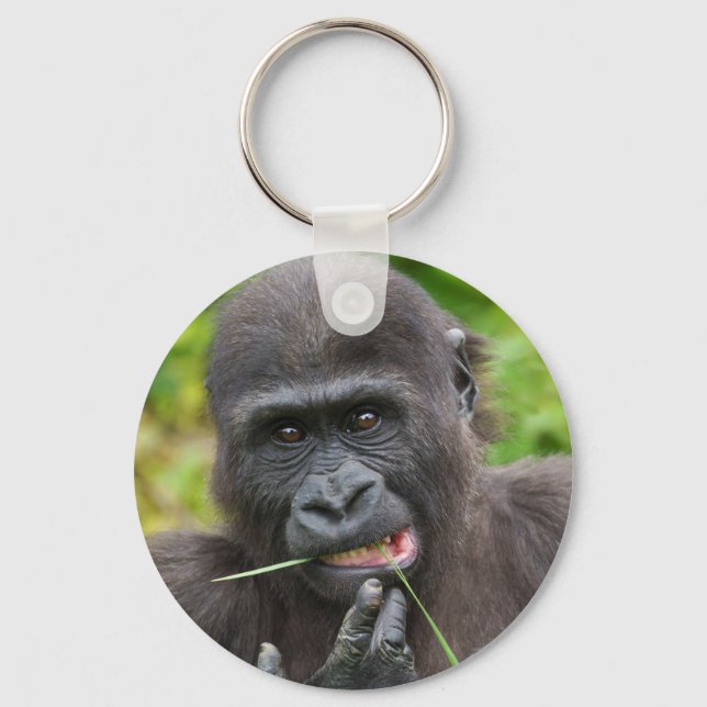 Baby Gorilla Cuteness Keychain (Front)