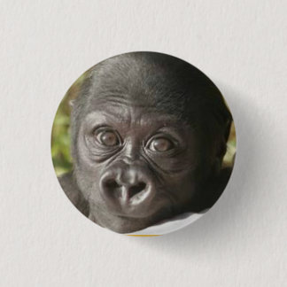 BABY GORILLA ROUND BUTTON PIN