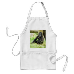 Baby Gorilla Snacking Standard Apron