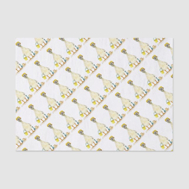 Baby Gosling on the Beach Tissue Paper (Front)