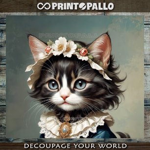 Baby governess kitten  tissue paper