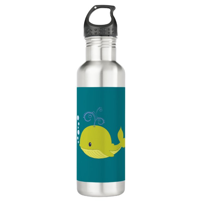 Baby Green Whale 710 Ml Water Bottle (Front)