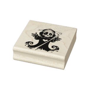 Baby Grim Reaper Rubber Stamp