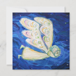 Baby Guardian Angel Art Invitation personnalisée