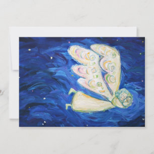 Baby Guardian Angel Art Invitations personnalisées