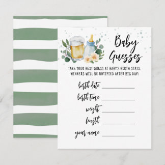 Baby Guesses Predictions Baby Is Brewing card