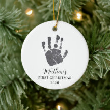 Baby Hand Print First Christmas