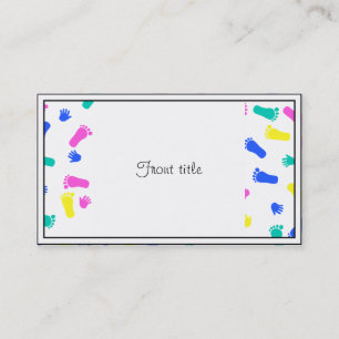 Baby Hand Prints and Foot Prints Business Card