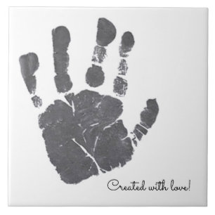 Baby Handprint Nursery Decorative  Tile