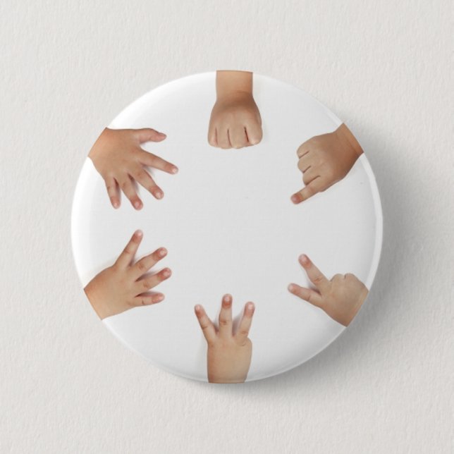 Baby Hands 2 Inch Round Button (Front)
