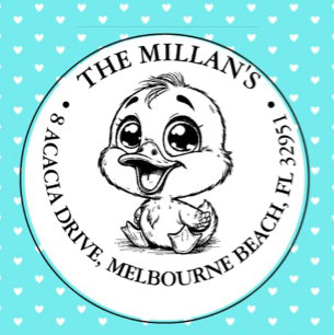 Baby Happy Duck theme Self-inking Stamp