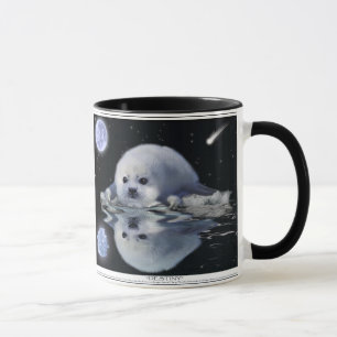Baby Harp Seal & Moon Wildlife Supporter Mug cadea