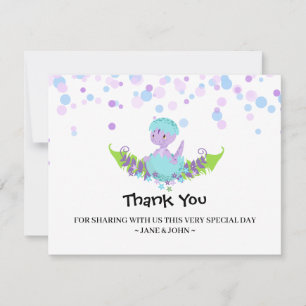 *~* Baby Hatching Dinosaur Baby Shower Thank You Card