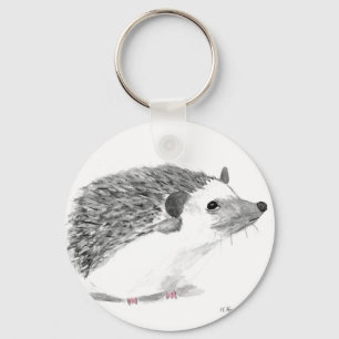Baby hedgehog animal keychain