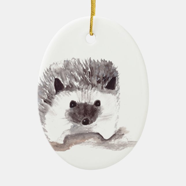 baby hedgehog ceramic ornament (Front)