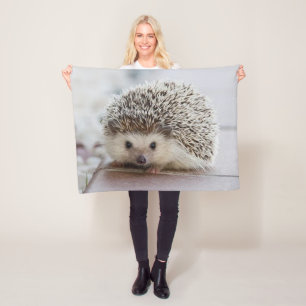 Baby hedgehog fleece blanket