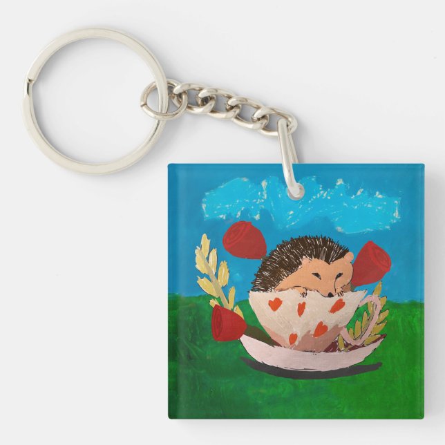 Baby Hedgehog Keychain (Front)