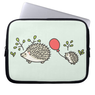 Baby Hedgehog's Red Balloon Laptop Sleeve