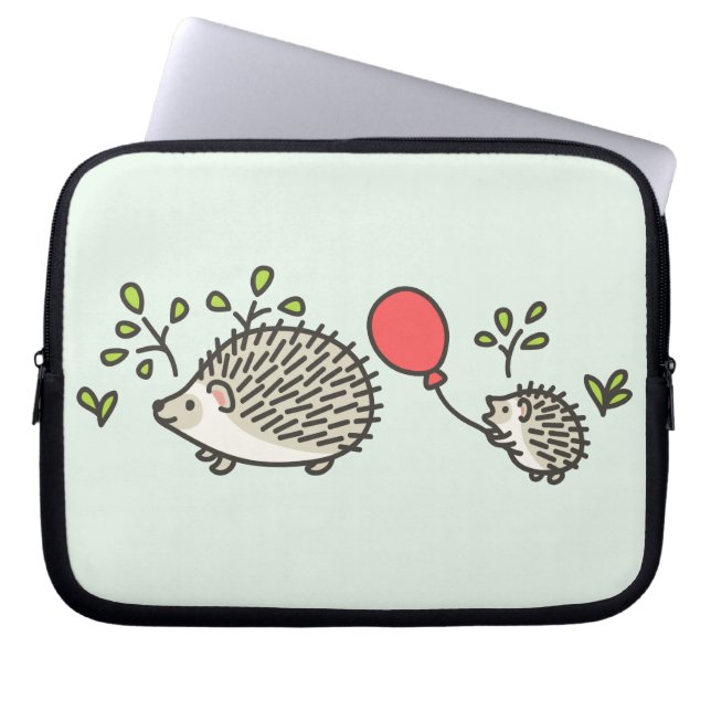 Baby Hedgehog's Red Balloon Laptop Sleeve (Front)