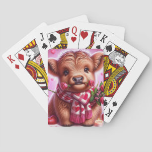 Baby Heifer Valentine's Day Playing Cards
