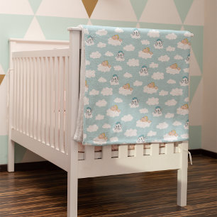Baby Hercules and Pegasus Cloud Pattern Fleece Bla