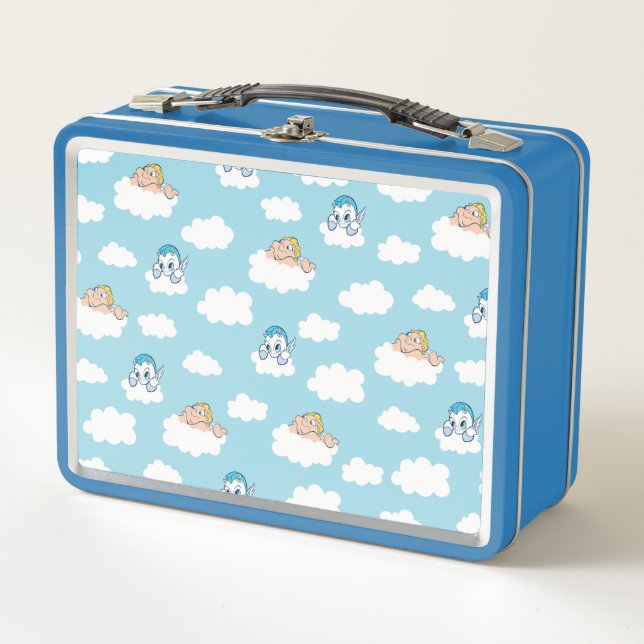 Baby Hercules and Pegasus Cloud Pattern Metal Lunc Lunch Box (Front)
