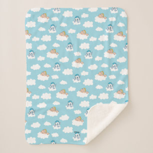 Baby Hercules and Pegasus Cloud Pattern Sherpa Bla Sherpa Blanket