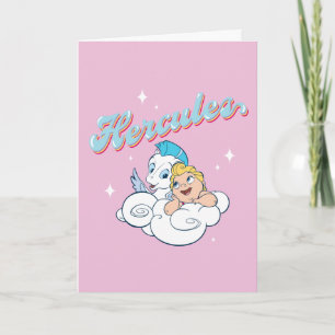 Baby Hercules and Pegasus on a Cloud Card