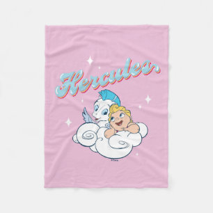 Baby Hercules and Pegasus on a Cloud Fleece Blanke