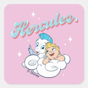 Baby Hercules and Pegasus on a Cloud Square Sticke Square Sticker