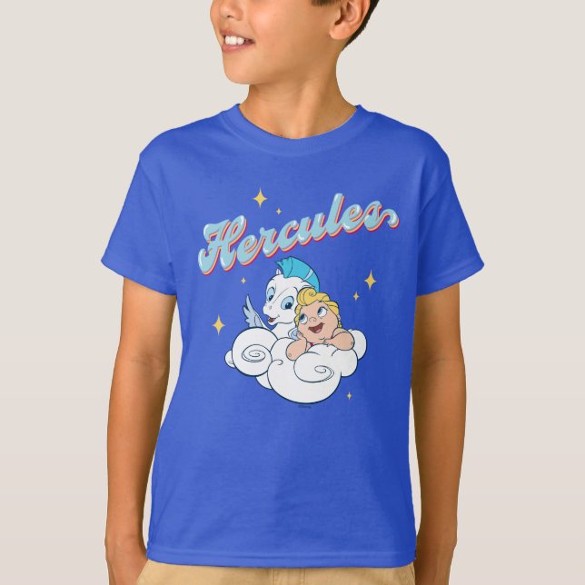 Baby Hercules and Pegasus on a Cloud T-Shirt (Front)