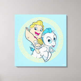 Baby Hercules Riding Pegasus Canvas Print