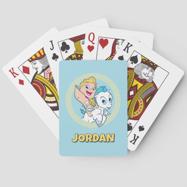 Baby Hercules Riding Pegasus Poker Cards (Back)