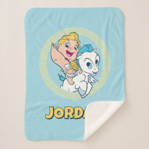 Baby Hercules Riding Pegasus Sherpa Blanket