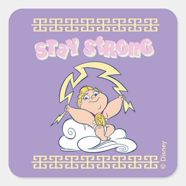 Baby Hercules - Stay Strong Square Sticker (Front)