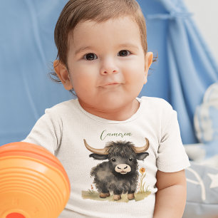 Baby Highland Cow  Bodysuit