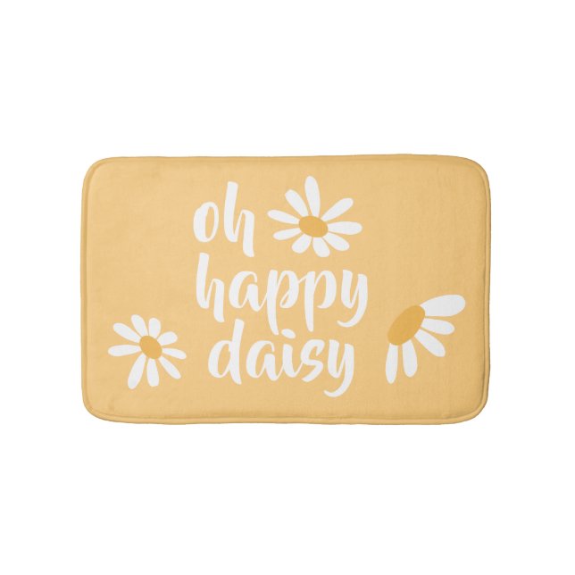 Baby Hippie Happy Daisy Bath Mat (Front)