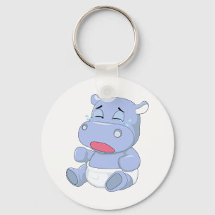 Baby Hippo Crying Keychain