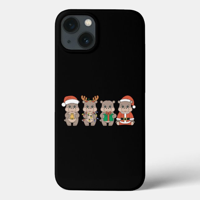 Baby Hippo Moo Deng Christmas Case-Mate iPhone Case (Back)