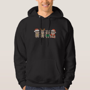 Baby Hippo Moo Deng Christmas Hoodie
