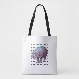 Baby Hippo Moo Deng Tank Top Tote Bag