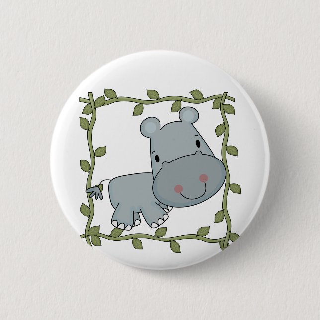 Baby Hippo T-shirts and Gifts 2 Inch Round Button (Front)