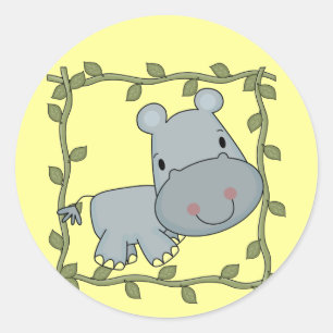 Baby Hippo T-shirts and Gifts Classic Round Sticker