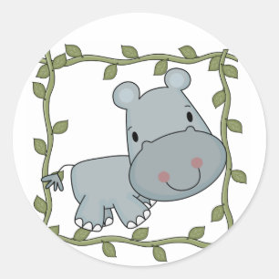 Baby Hippo T-shirts and Gifts Classic Round Sticker