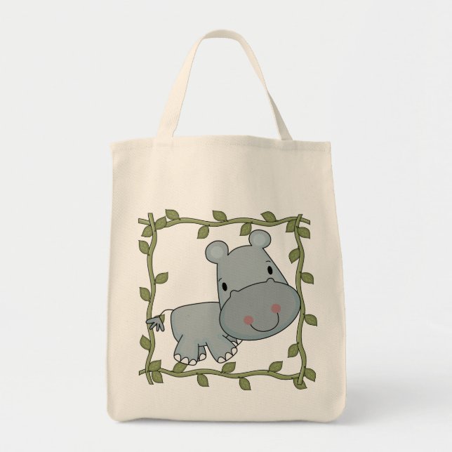 Baby Hippo T-shirts and Gifts Tote Bag (Front)