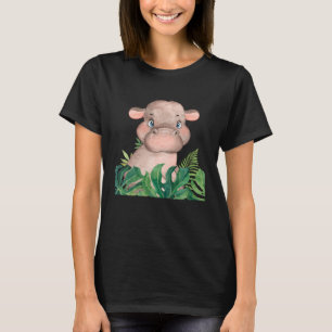Baby Hippopotamus Safari Jungle Animal Boys Girls  T-Shirt
