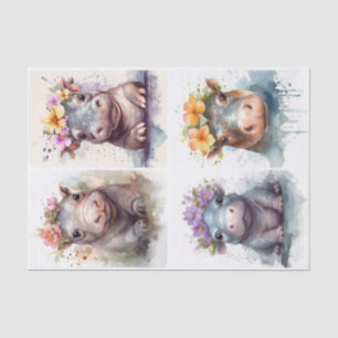Baby Hippos Tissue Paper