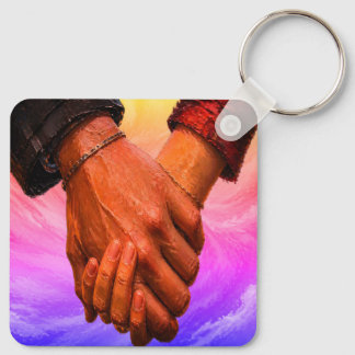 Baby Hold On To Me and Put Your Hand In Mine Keychain