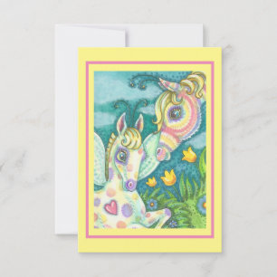 BABY HORSE FAIRY, SPRING BIRTH ANNOUNCEMENT CARDS